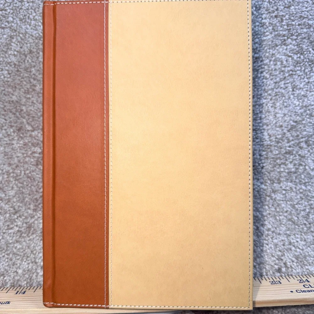 HarperOne NRSV Holy Bible with Apocrypha Two Tone Tan Brown Faux Leather 2007